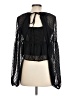 Boohoo 100% Polyester Black Long Sleeve Blouse Size 10 - photo 2