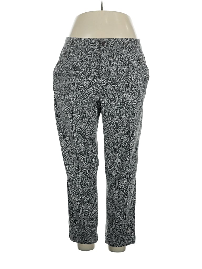 Pre-owned Lands' End Casual Pants In Gray
