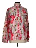 Unbranded 100% Polyester Floral Pink Long Sleeve Blouse Size L - photo 1