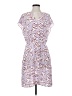 Halogen 100% Polyester Print Purple Casual Dress Size S (petite) - photo 1