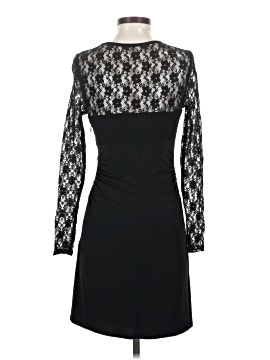 chinese dress ladies 1990s Vintage Black Beaded Lace Back Maxi Dress by Laundry, Shelli Seg   Leslie Courreges