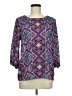 Miami 100% Polyester Purple 3/4 Sleeve Blouse Size M - photo 1