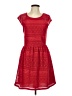 Buttons 100% Polyester Red Casual Dress Size L - photo 1
