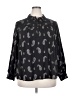DR2 100% Rayon Paisley Black Long Sleeve Blouse Size 2X - photo 1