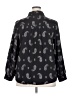 DR2 100% Rayon Paisley Black Long Sleeve Blouse Size 2X - photo 2