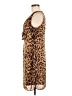 Milano 100% Polyester Animal Print Brown Cocktail Dress Size 8 - photo 5