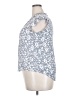 Monday Fun 100% Rayon Gray Blue Short Sleeve Blouse Size XXL - photo 5