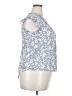 Monday Fun 100% Rayon Gray Blue Short Sleeve Blouse Size XXL - photo 4