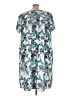 eShakti 100% Polyester Print Teal Casual Dress Size 4X - photo 2