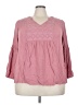 Torrid Pink 3/4 Sleeve Blouse Size 3X Plus (3) - photo 1