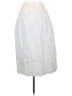 Talbots Stripes Silver White Formal Skirt Size 8 - photo 2