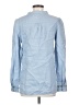 Yuka 100% Linen Blue Long Sleeve Blouse Size Sm (T1) - photo 2