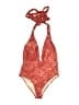 Unbranded Print Red One Piece Swimsuit Size L - photo 1