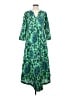 Dolma 100% Cotton Paisley Green Casual Dress Size S - photo 1