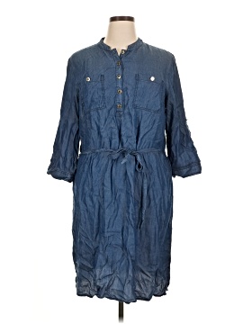 white christmas dresses Shoals Denim Maxi Shirt Dress in Light Indigo main image 0