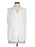 misook White Sleeveless Button-Down Shirt Size L - photo 1