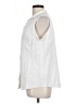 misook White Sleeveless Button-Down Shirt Size L - photo 5
