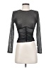 Self-Portrait Black Long Sleeve Top Size 4 - photo 1