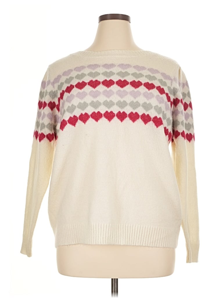Pre-owned Maurices Pullover Sweater In White