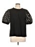 VOY Black Short Sleeve Blouse Size L - photo 1