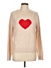 Zadig & Voltaire 100% Wool Hearts Tan Wool Pullover Sweater Size L - photo 1