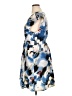 DKNY 100% Polyester Print Blue Cocktail Dress Size XL - photo 5