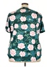 Fantaslook Floral Teal Short Sleeve Blouse Size 3X - photo 2