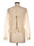 Ann Taylor LOFT 100% Polyester Ivory Long Sleeve Blouse Size M - photo 2