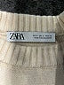 Zara Stripes Ivory Turtleneck Sweater Size S - photo 7