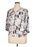 Anne Carson 100% Rayon Silver 3/4 Sleeve Blouse Size XL - photo 1