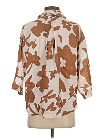 Magaschoni 3/4 Sleeve Button-Down Shirt (view 2)