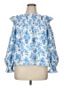 Tuckernuck 100% Polyester Blue Long Sleeve Blouse Size XL - photo 1