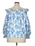 Tuckernuck 100% Polyester Blue Long Sleeve Blouse Size XL - photo 2
