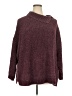 Cj Banks Tweed Burgundy Turtleneck Sweater Size 3X - photo 1
