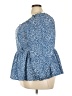 Shein Curve 100% Polyester Blue 3/4 Sleeve Blouse Size 20 Plus (4) - photo 5