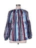 Le Sirenuse Blue Long Sleeve Blouse Size XL (estimated) - photo 2