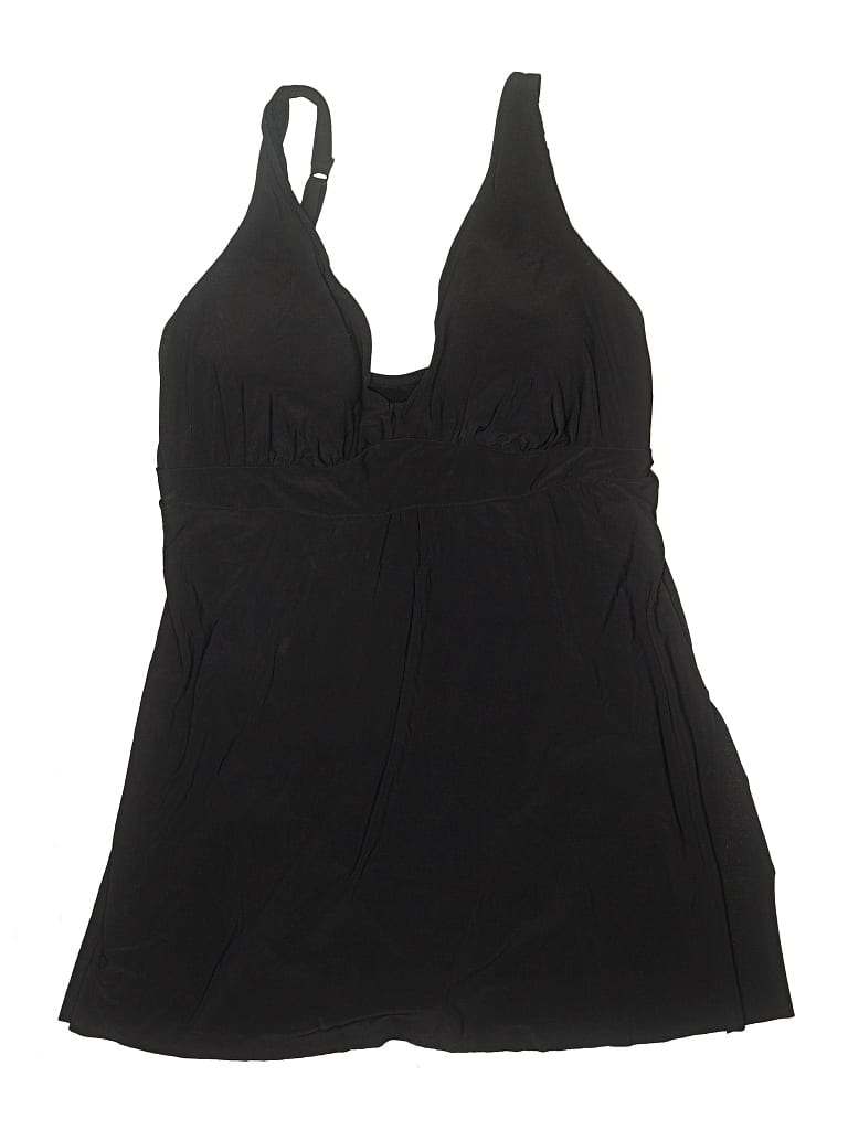 Pre-owned Aqua Green Swimsuit Top Black Swimwear