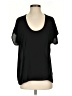 Lush 100% Polyester Black Short Sleeve Top Size S - photo 1