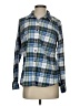 L.L.Bean Plaid Blue Long Sleeve Button-Down Shirt Size S - photo 1