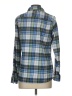 L.L.Bean Plaid Blue Long Sleeve Button-Down Shirt Size S - photo 2