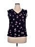 Daniel Rainn 100% Rayon Blue Sleeveless Blouse Size XXL - photo 1