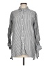 Zac & Rachel Stripes Silver Gray Long Sleeve Button-Down Shirt Size L - photo 1