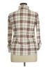 Passport 100% Polyester Plaid Brown Long Sleeve Blouse Size XL - photo 2