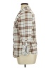 Passport 100% Polyester Plaid Brown Long Sleeve Blouse Size XL - photo 5