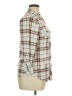 Passport 100% Polyester Plaid Brown Long Sleeve Blouse Size XL - photo 4