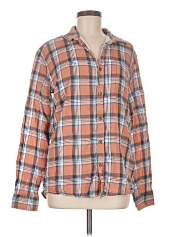 Blue Saks Fifth Avenue Long Sleeve Button-Down Shirt (view 1)