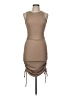 Shein Solid Tan Cocktail Dress Size 6 - photo 1
