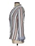 Chic Connection Stripes Gray Long Sleeve Blouse Size L - photo 5