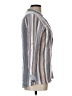 Chic Connection Stripes Gray Long Sleeve Blouse Size L - photo 4