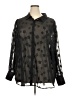 Torrid 100% Polyester Stars Black Long Sleeve Blouse Size 4X Plus (4) - photo 1